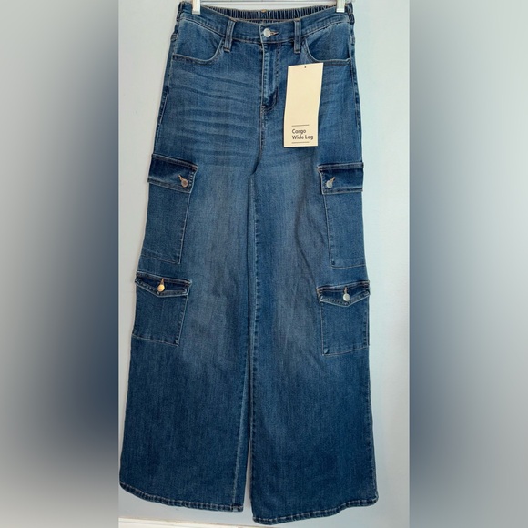 🆕 No Boundaries Wide Leg Cargo Pants, Size Small - Picture 2 of 3